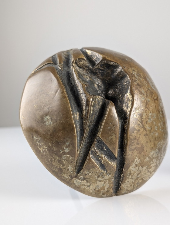 Image 1 of Porte brutaliste à double poignée en bronze, 1970S