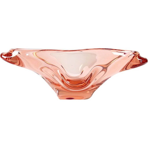 Bol en verre artistique vintage par Josef Hospodka 1960s