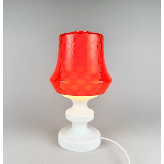 Image 1 of Lampe de table vintage en verre, Tchécoslovaquie 1960