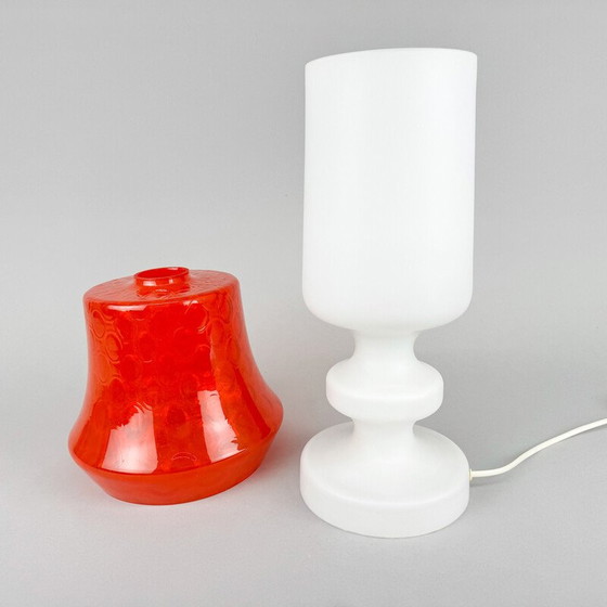 Image 1 of Lampe de table vintage en verre, Tchécoslovaquie 1960