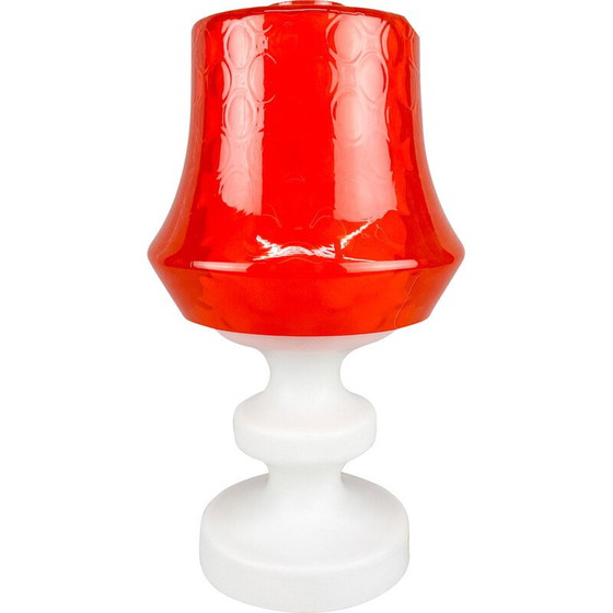 Image 1 of Lampe de table vintage en verre, Tchécoslovaquie 1960