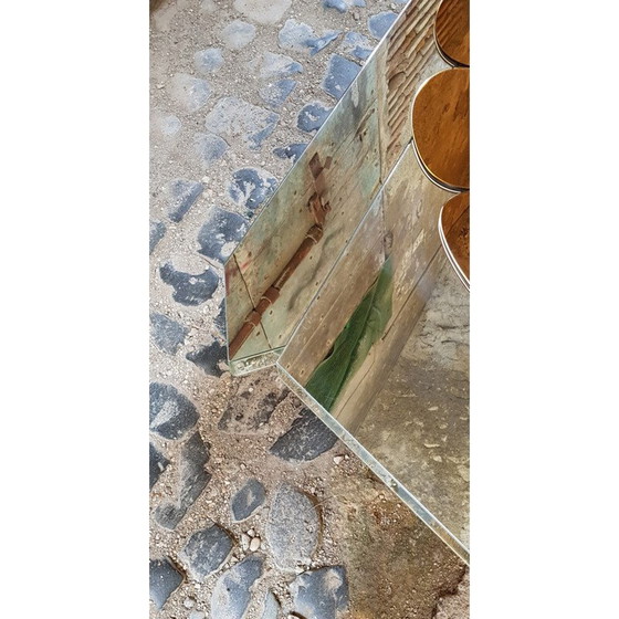 Image 1 of Tête de lit en verre vintage par Cristal Art, Italie 1970