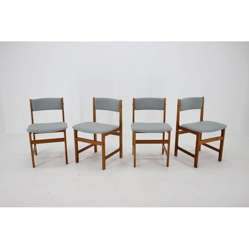 Ensemble de 4 chaises vintage en teck, danoises 1960