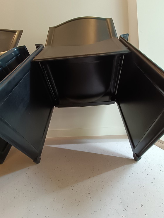 Image 1 of Chaise Korium Tito Agnoli Noir Vintage Matteo Grassi