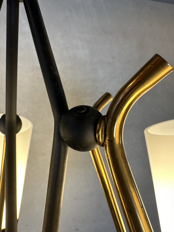 Image 1 of Lampe pendante vintage des années 1950 - Opaline