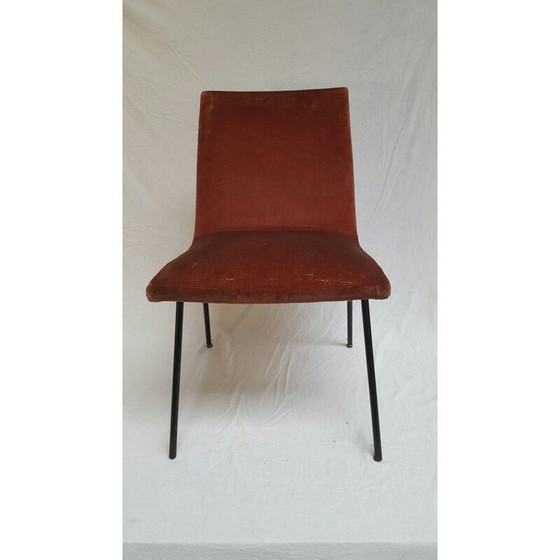 Image 1 of Chaise TV en métal et tissu, Pierre PAULIN - 1954