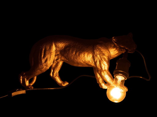 Lampe à poser Cougar en or