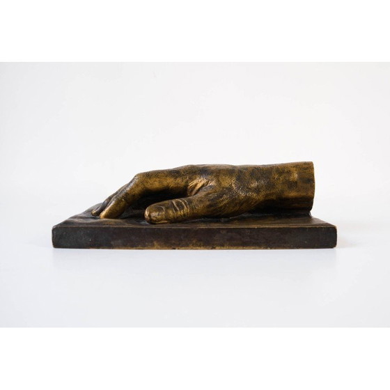 Image 1 of Sculpture de main en bronze coulé de Richard Hudnut pour Montagutelli Frères, 1912