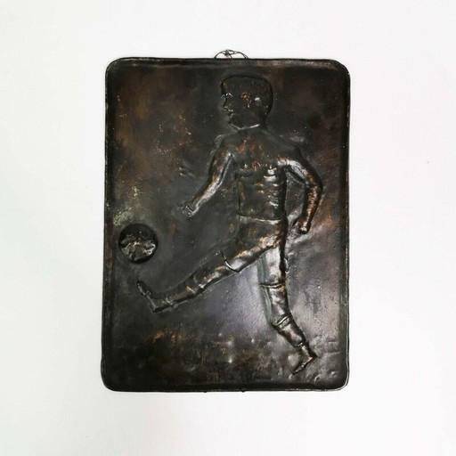 Bas-relief vintage en métal, Allemagne années 1930