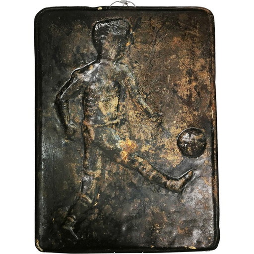 Bas-relief vintage en métal, Allemagne années 1930