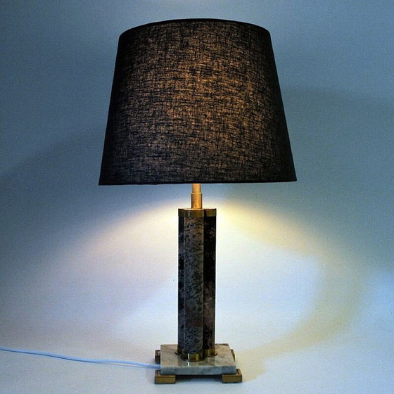 Image 1 of Lampe vintage scandinave en grès granité, 1970