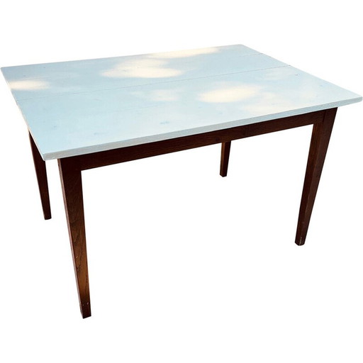 Table de ferme vintage avec pieds en chêne