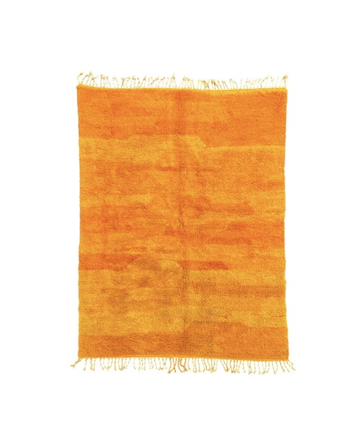 Soleil - Tapis marocain de couleur orange vif