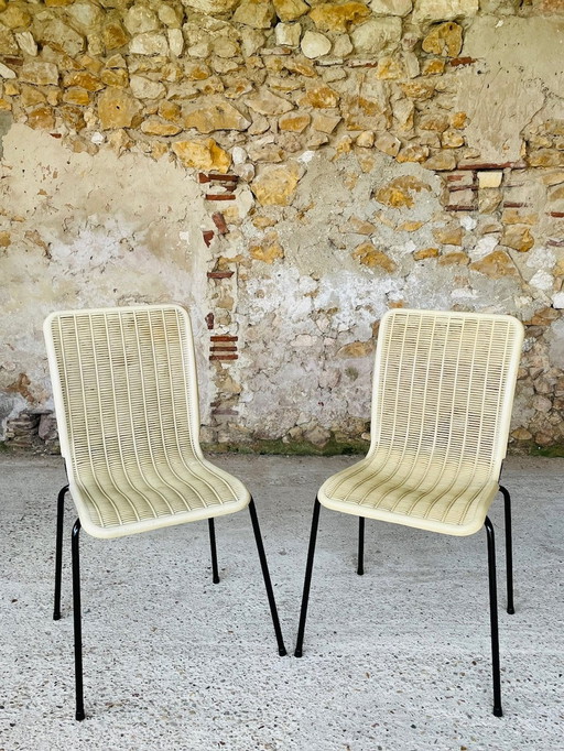 Mid Century,Chaises de patio Fantasia, ensemble de 2, 1950's