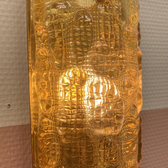 Image 1 of Ensemble d'appliques en verre ambré Par Carl Fagerlund