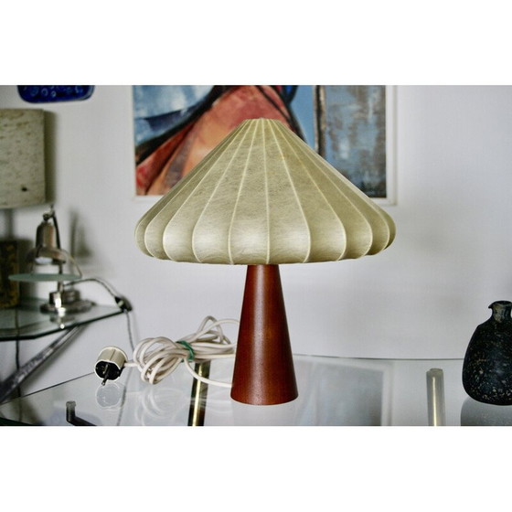 Image 1 of Lampe cocon vintage en acajou par Achille Castiglioni, Italie 1960