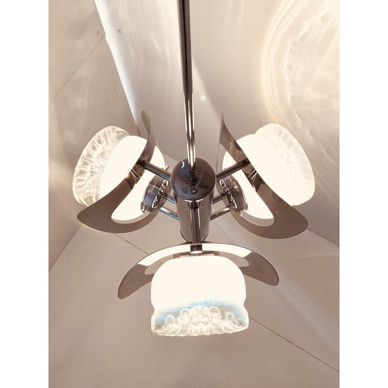 Image 1 of Lustre vintage Spage age par Carlo Nason pour Mazzega, Italie, 1970