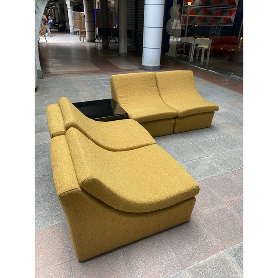 Image 1 of Canapé vintage avec 4 sièges amovibles en tissu qvadrat, 1972
