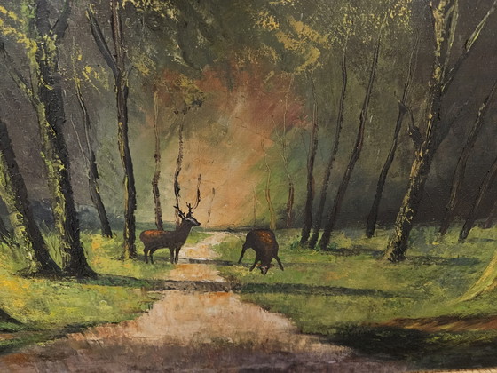 Image 1 of Peinture de V.D. Bulcke...144 Cm By105 Cm .