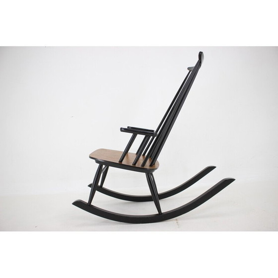 Image 1 of Fauteuil à bascule vintage en hêtre par Varjosen Puunjalostus, Finlande années 1960