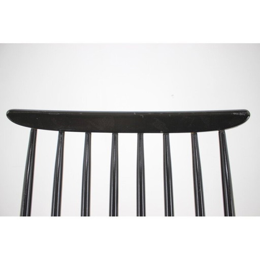 Fauteuil à bascule vintage en hêtre par Varjosen Puunjalostus, Finlande années 1960