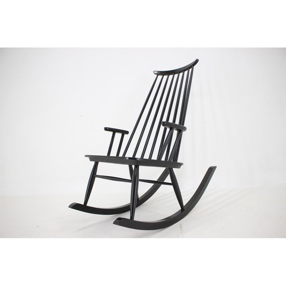 Image 1 of Fauteuil à bascule vintage en hêtre par Varjosen Puunjalostus, Finlande années 1960