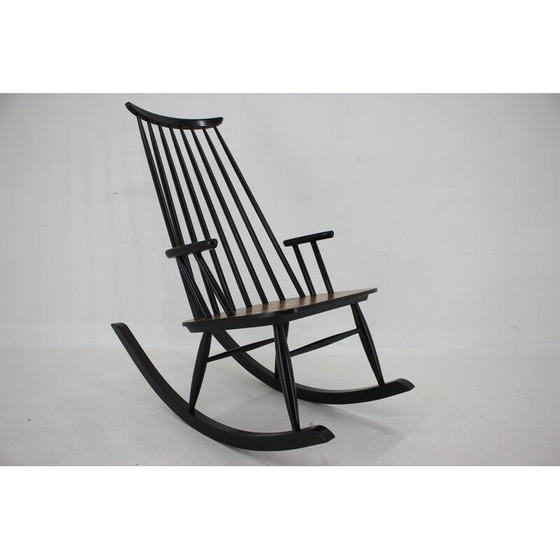 Image 1 of Fauteuil à bascule vintage en hêtre par Varjosen Puunjalostus, Finlande années 1960