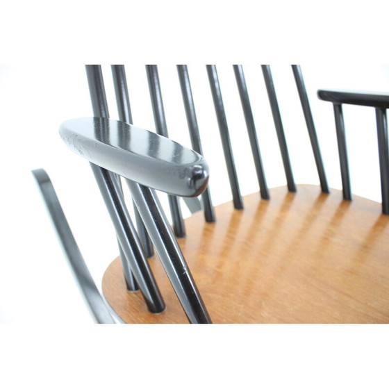 Image 1 of Fauteuil à bascule vintage en hêtre par Varjosen Puunjalostus, Finlande années 1960