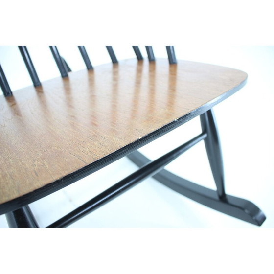 Image 1 of Fauteuil à bascule vintage en hêtre par Varjosen Puunjalostus, Finlande années 1960