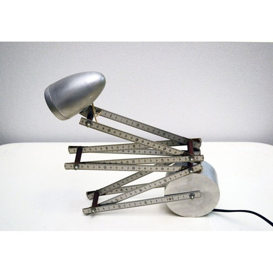 Image 1 of Lampe halogène réglable en aluminium, France 1980