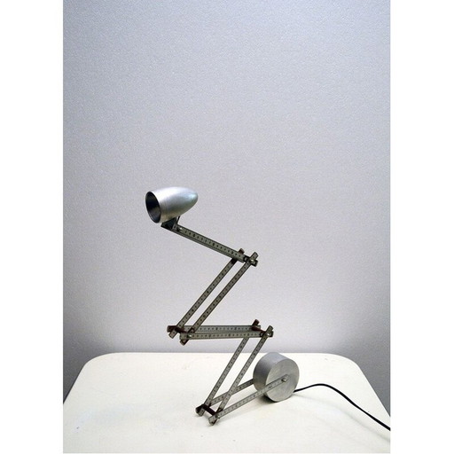 Lampe halogène réglable en aluminium, France 1980