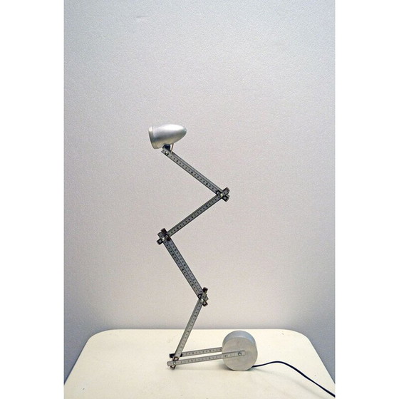Image 1 of Lampe halogène réglable en aluminium, France 1980