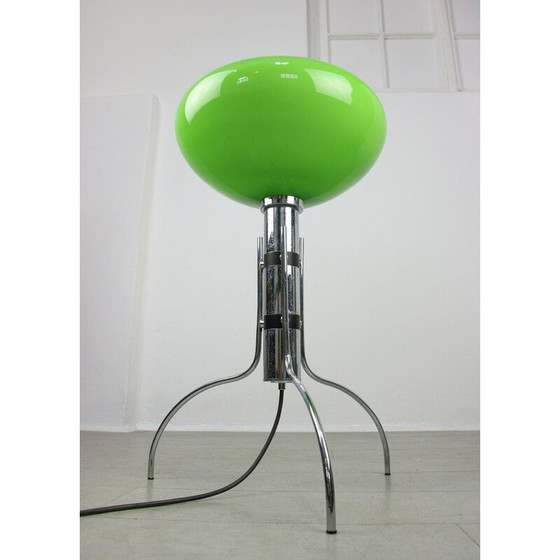 Image 1 of Lampadaire italien du milieu du siècle en verre vert