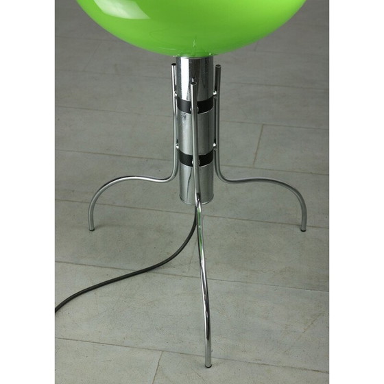 Image 1 of Lampadaire italien du milieu du siècle en verre vert