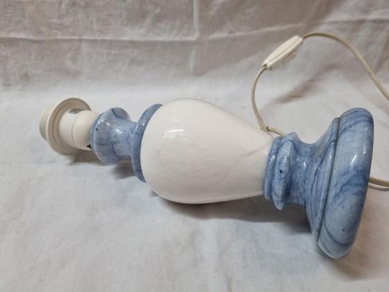 Image 1 of Pied De Lampe En Marbre Bleu Spain 1970