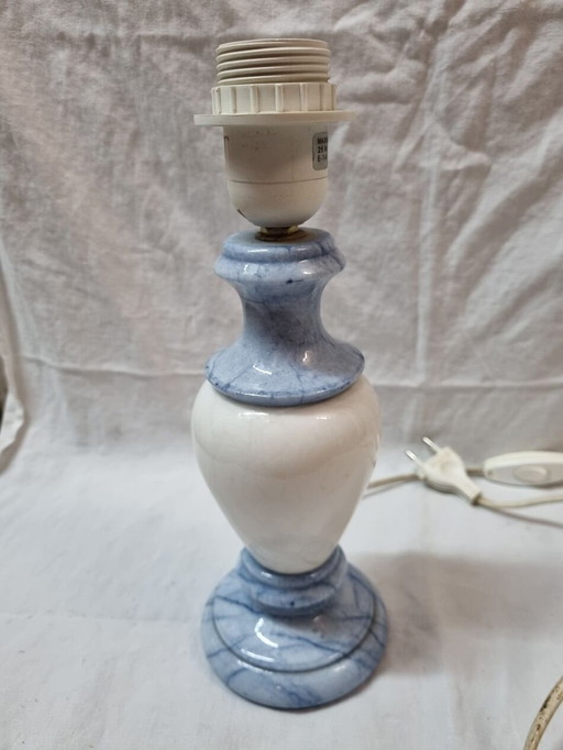 Pied De Lampe En Marbre Bleu Spain 1970