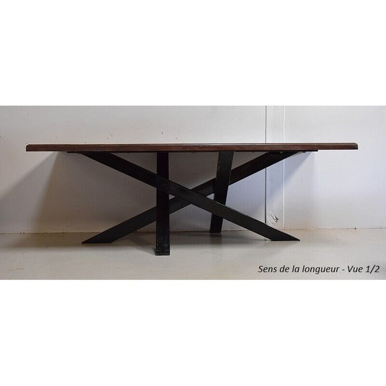 Image 1 of Table rectangulaire vintage en acajou patiné, Inde