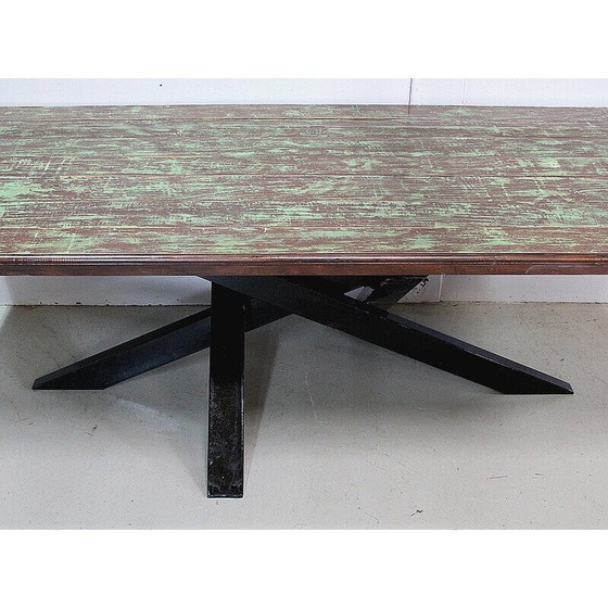 Image 1 of Table rectangulaire vintage en acajou patiné, Inde