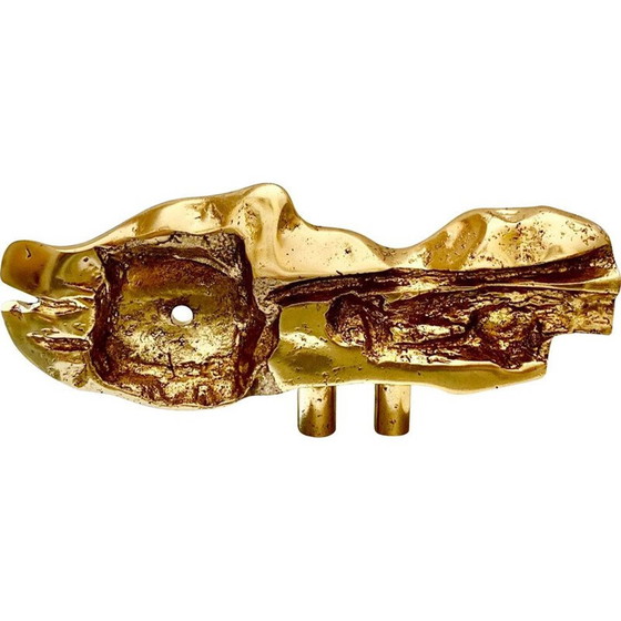 Image 1 of Horloge vintage plaquée or par David Marshall, Espagne 1960