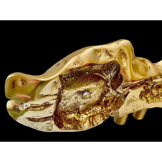 Image 1 of Horloge vintage plaquée or par David Marshall, Espagne 1960