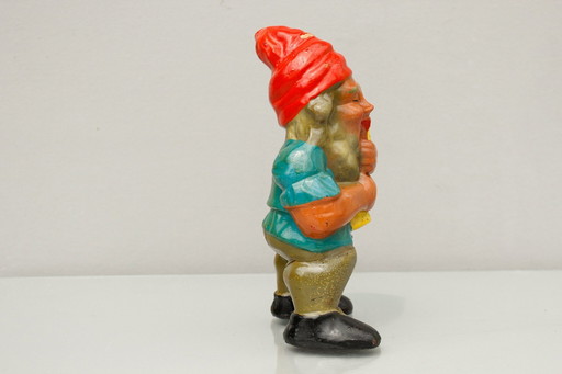 Mid Century Nain De Jardin De Clemens Spang, Gnome Avec Chalémie