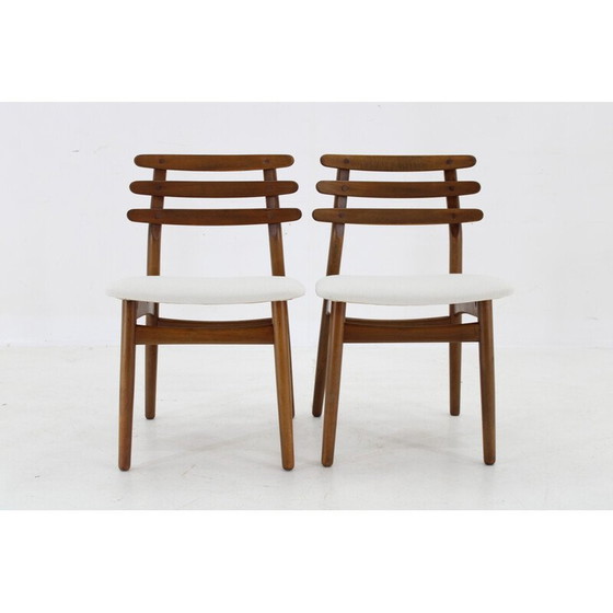 Image 1 of Paire de chaises J48 vintage en bois de chêne par Poul M. Volther, Danemark années 1960