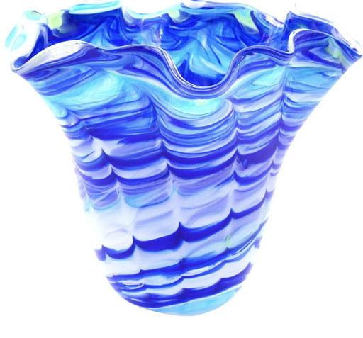 Vase Bleu Verre De Murano