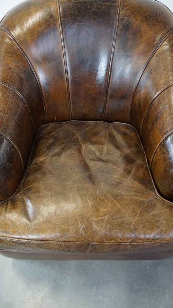 Image 1 of 2 X Fauteuil design en cuir de boeuf