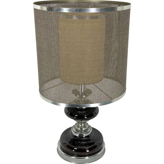 Image 1 of Lampe de table vintage Space Age en chrome et laque, Italie 1970