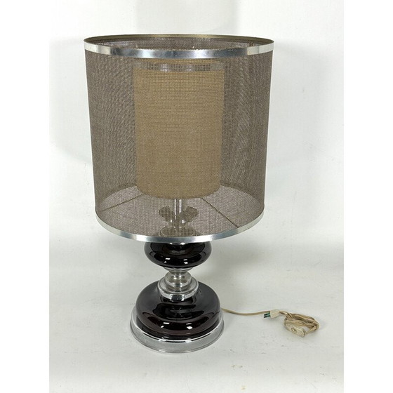 Image 1 of Lampe de table vintage Space Age en chrome et laque, Italie 1970