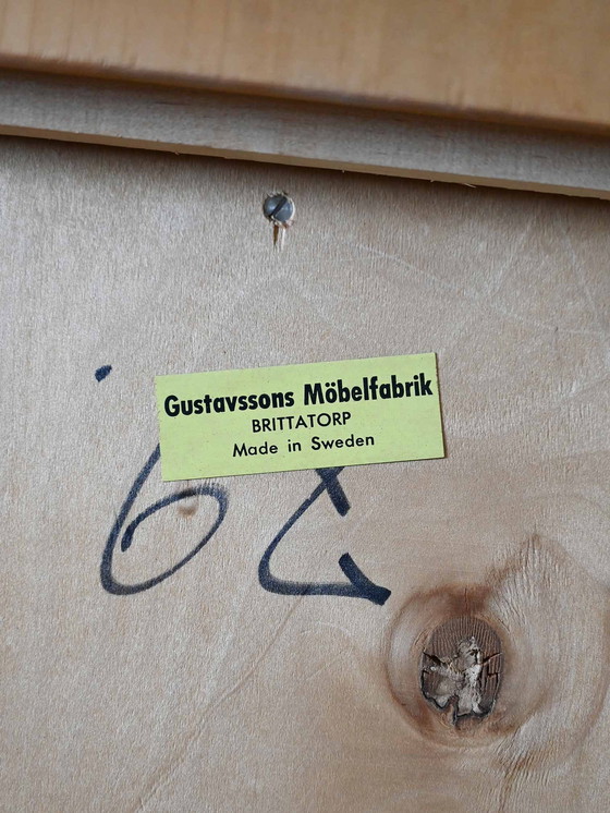 Image 1 of Severin Hansen Table de couture vintage en teck avec étagère en rotin tressé, 1960S Scandinavian Design