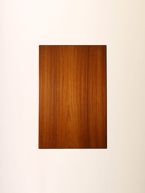 Image 1 of Severin Hansen Table de couture vintage en teck avec étagère en rotin tressé, 1960S Scandinavian Design