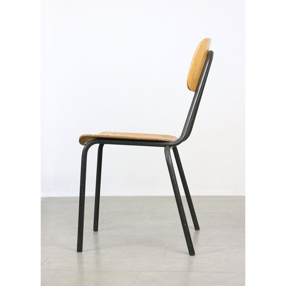 Image 1 of Chaise d'école vintage en contreplaqué