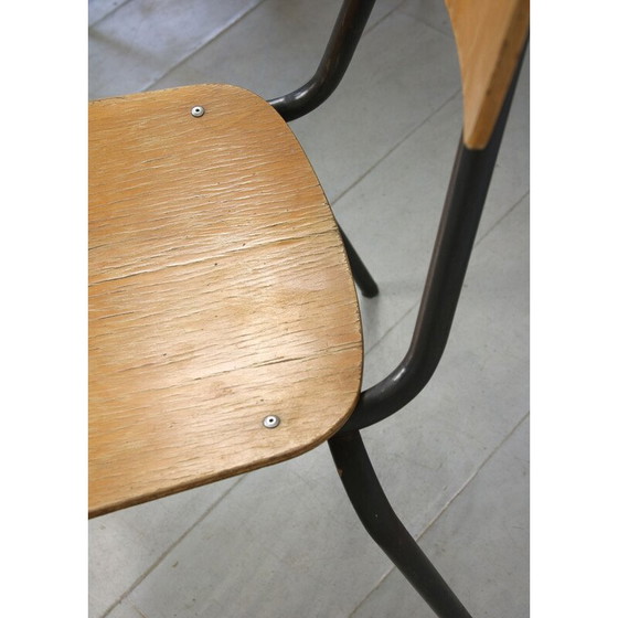 Image 1 of Chaise d'école vintage en contreplaqué
